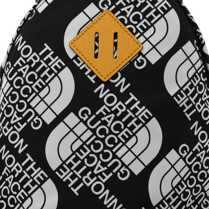 Gucci X THE NORTH FACE Econyl Nylon Medium Backpack Black Ivory New Acero Crop 8 of 10
