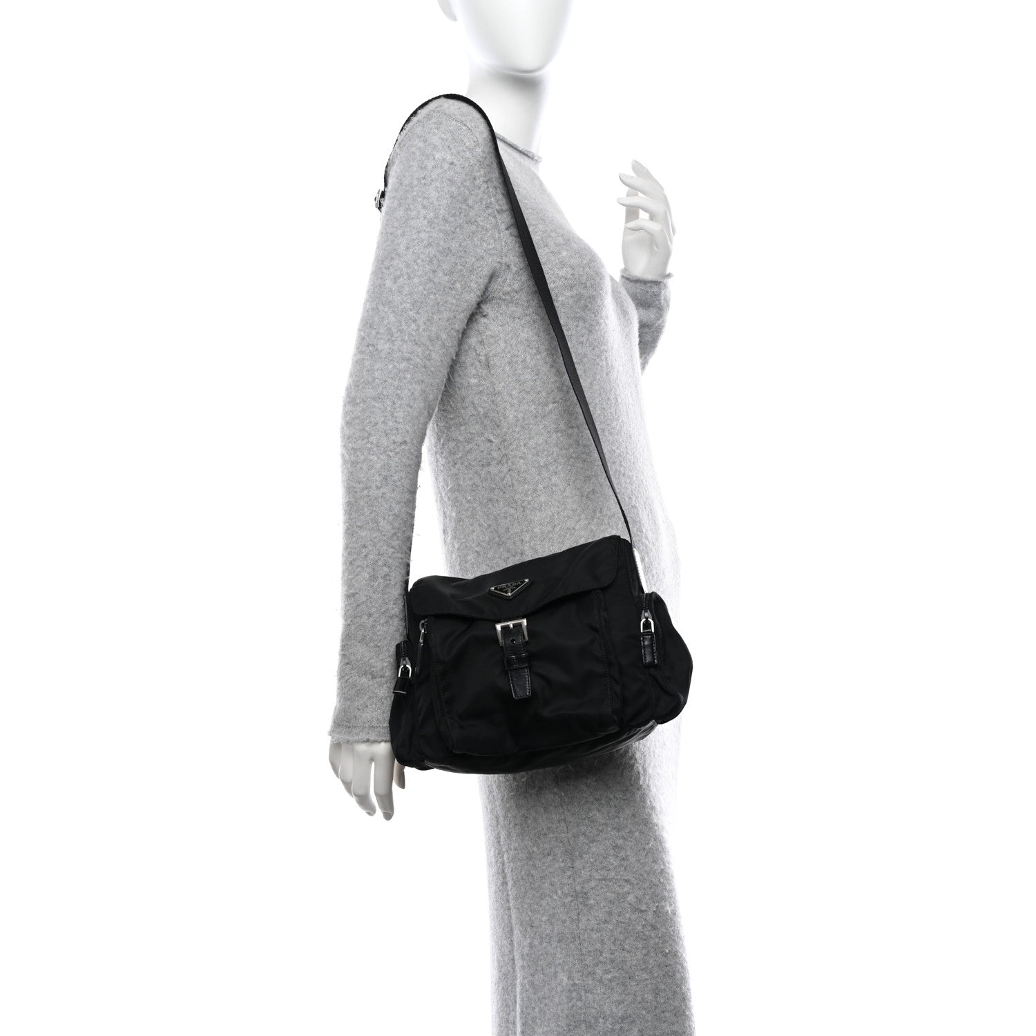 Prada Nylon Vela Messenger Black 2 of 11