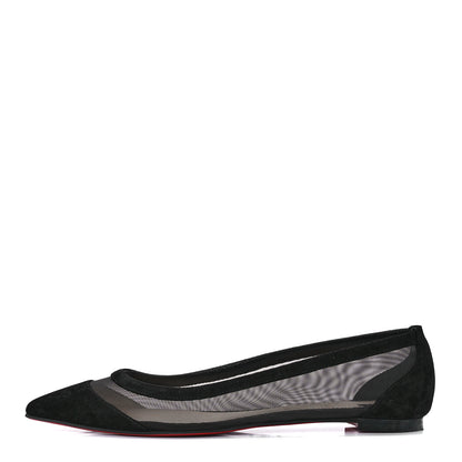 Christian Louboutin Veau Velours Rete Galativi Flats 38 Black 1 of 8
