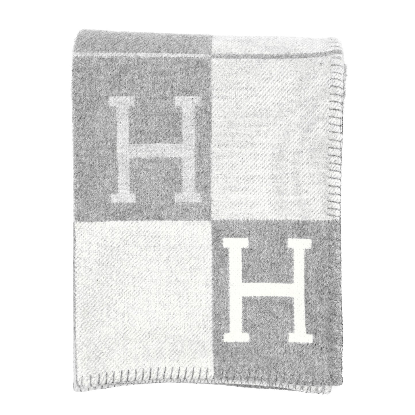Wool Cashmere Avalon III Blanket Ecru Gris Clair