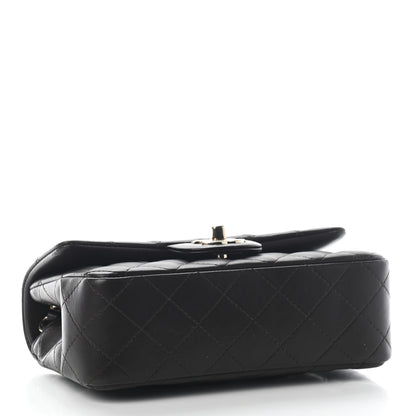 Chanel Lambskin Quilted Mini Rectangular Flap Dark Brown 4 of 9