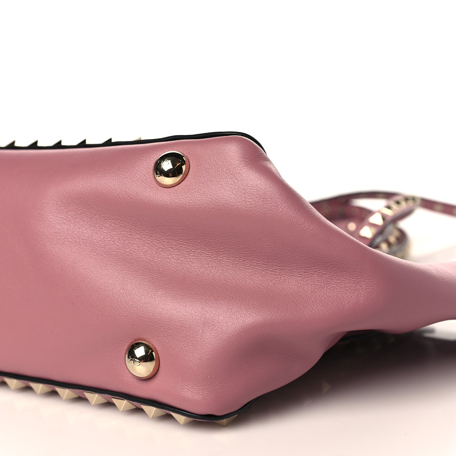 Valentino Garavani Vitello Small Rockstud Tote Antique Rose 8 of 8