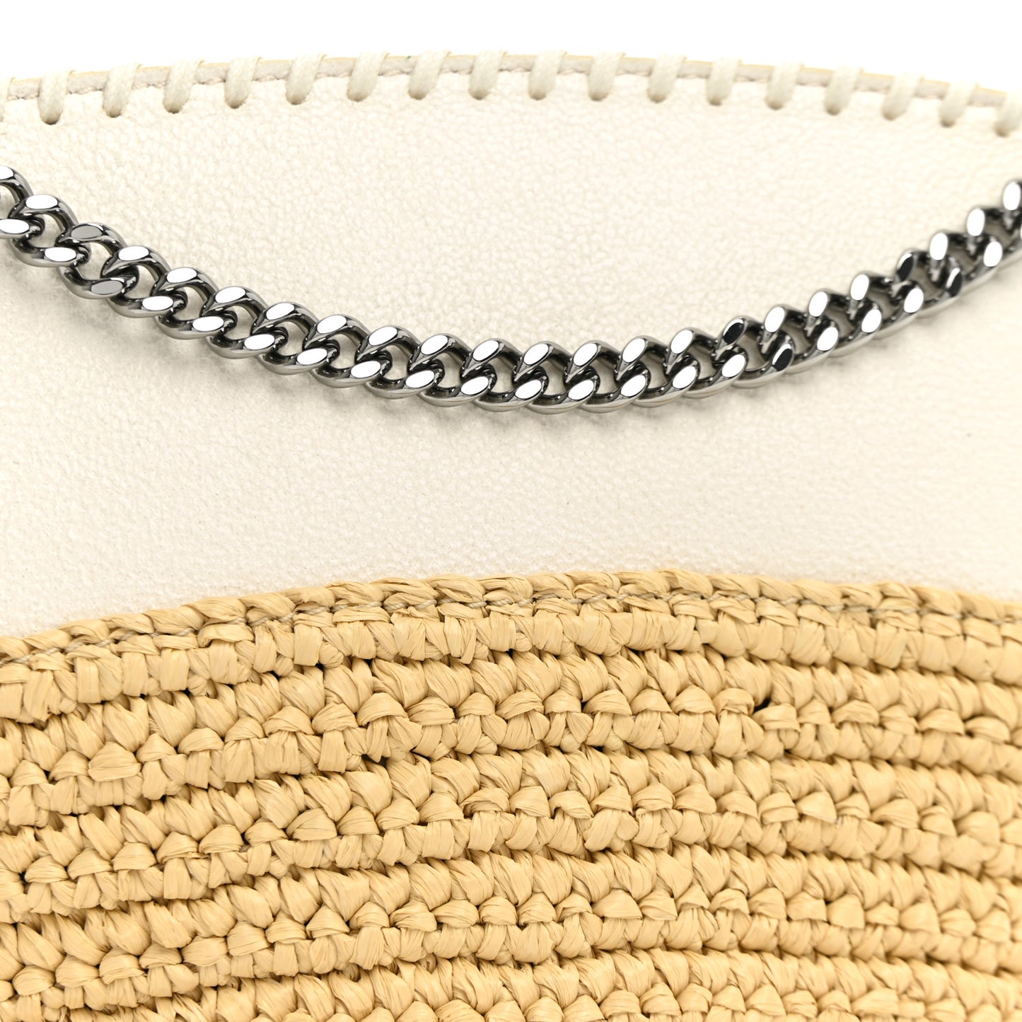Shaggy Deer Raffia Mini Shoulder Bag White