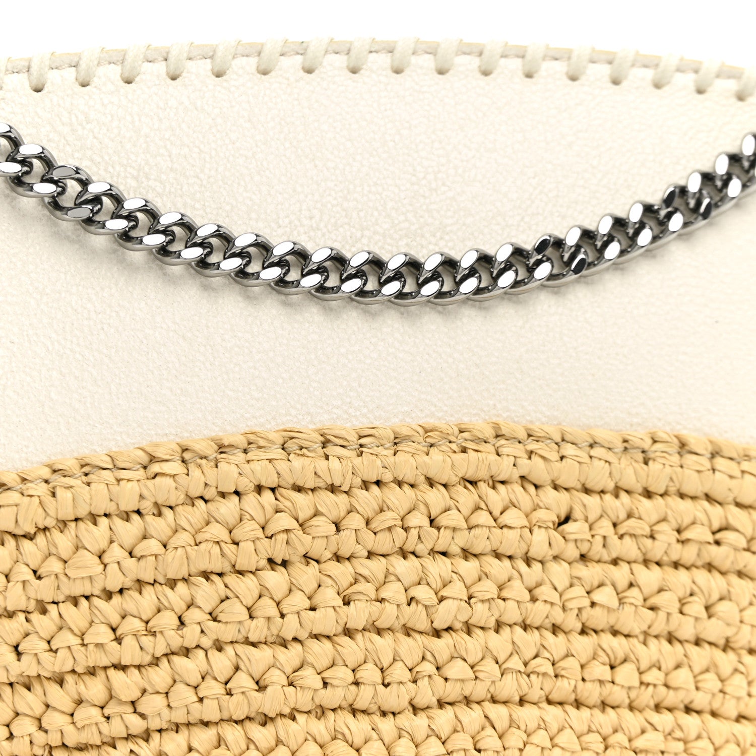 Stella McCartney Shaggy Deer Raffia Mini Shoulder Bag White 7 of 10