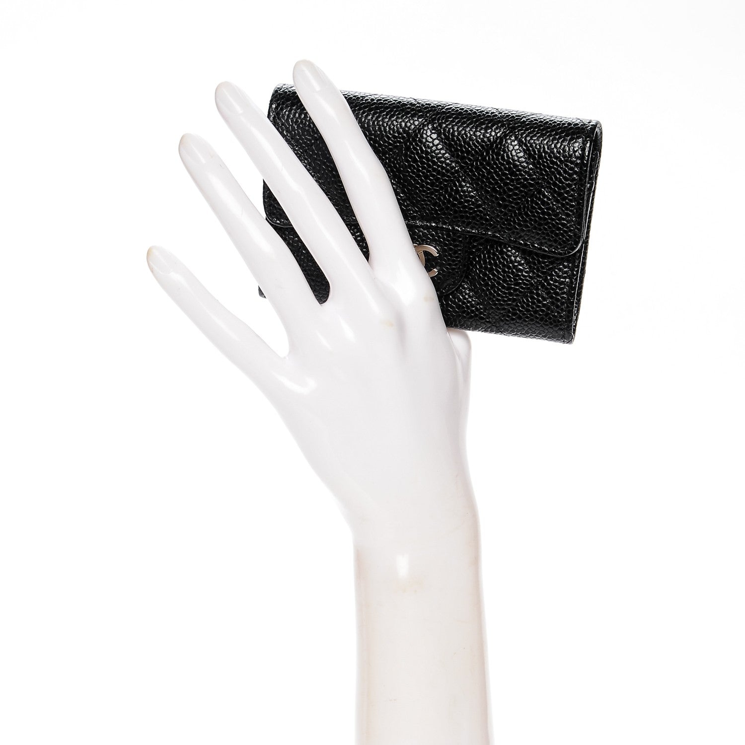 Chanel Caviar Quilted Flap Card Holder Black 2 of 8