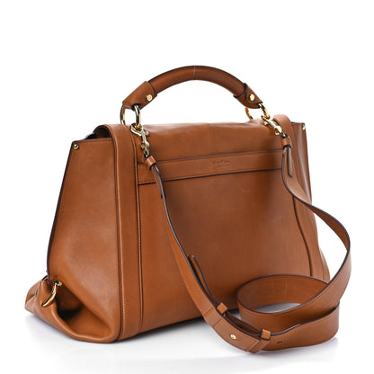 Salvatore Ferragamo Calfskin Suzanna Gancini Satchel Brown 3 of 13