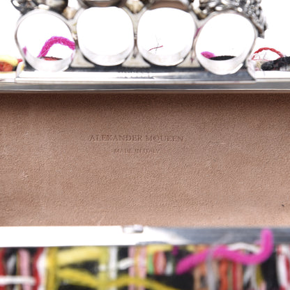 Alexander McQueen Tweed Wishing Tree Skull Knuckle Box Clutch Multicolor 6 of 10
