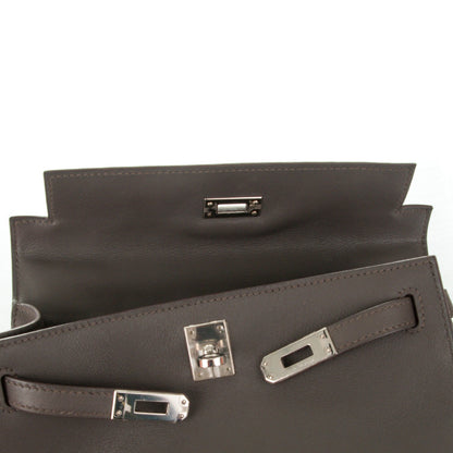 Hermes Swift Kelly Pochette Clutch Etain 16 of 18