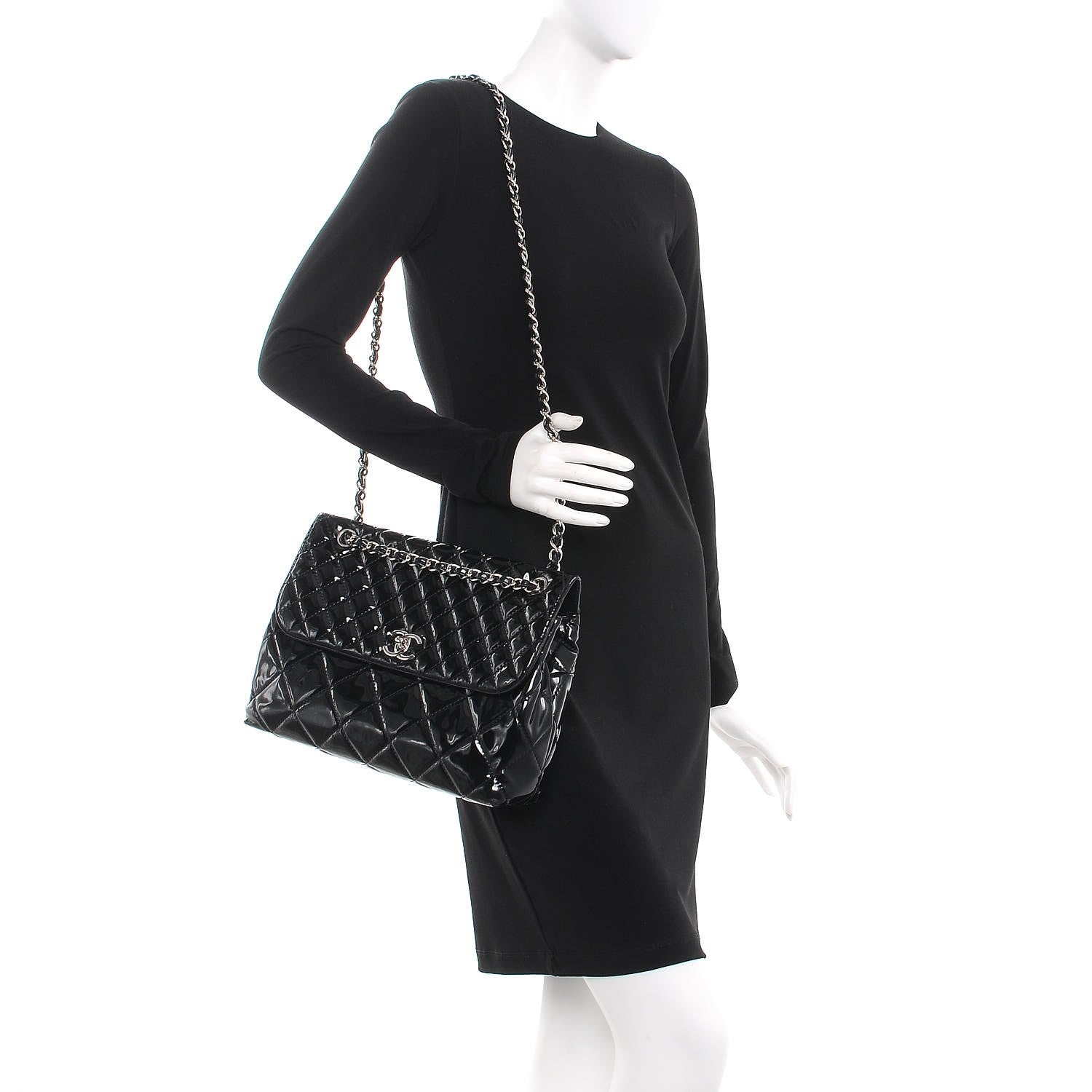 Chanel Vinyl Quilted In the Business Flap Bag Black 3 of 12