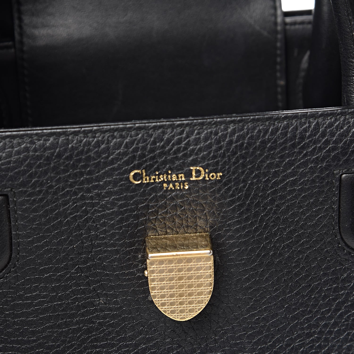 Christian Dior Grained Calfskin Medium Diorever Flap Black 6 of 13