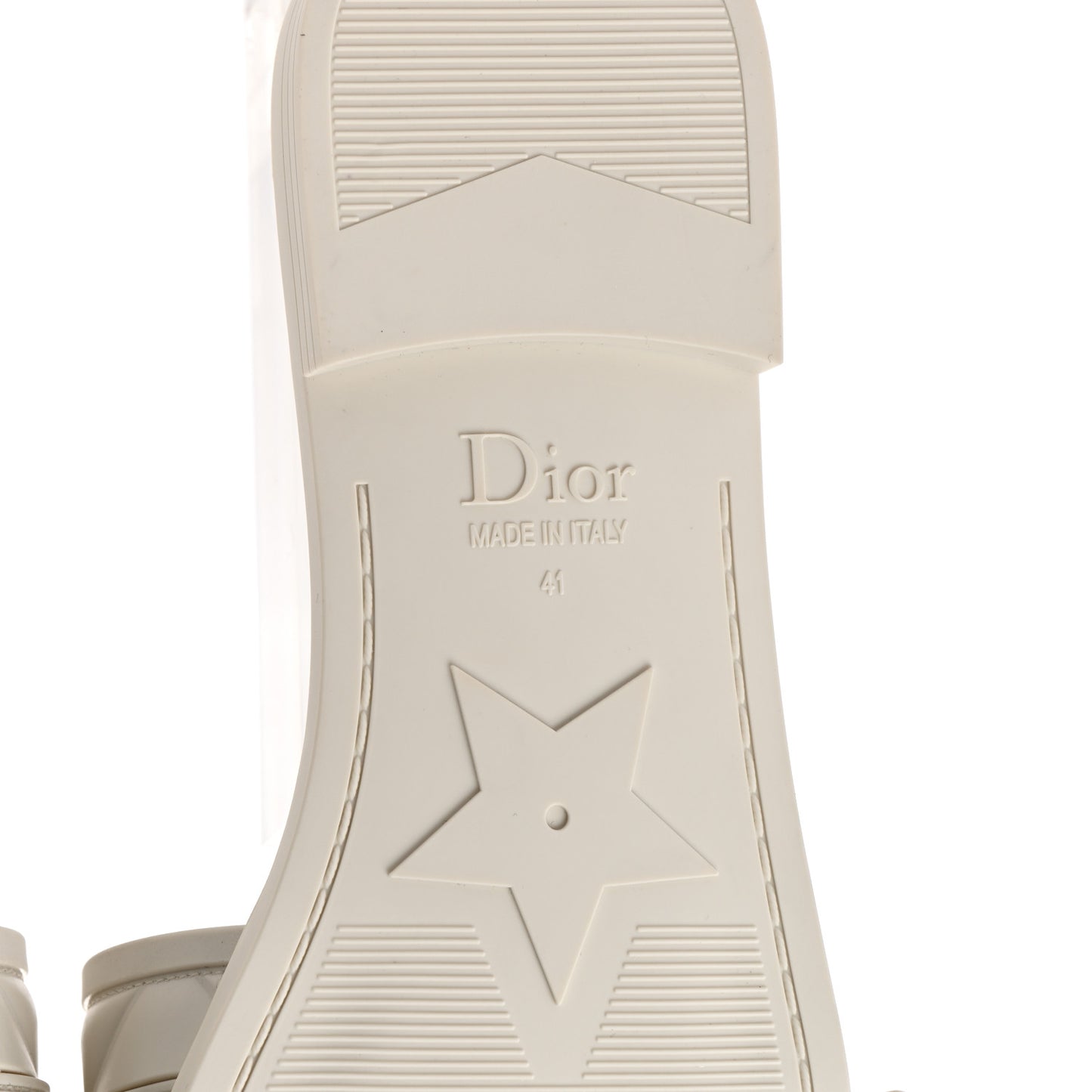Rubber Macrocannage Dio(r)evolution Slide Sandals 41 Off White