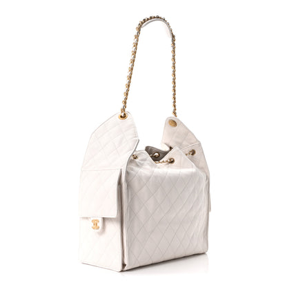 Chanel Caviar Quilted Medium Chanel 25 Handbag White 4 of 11