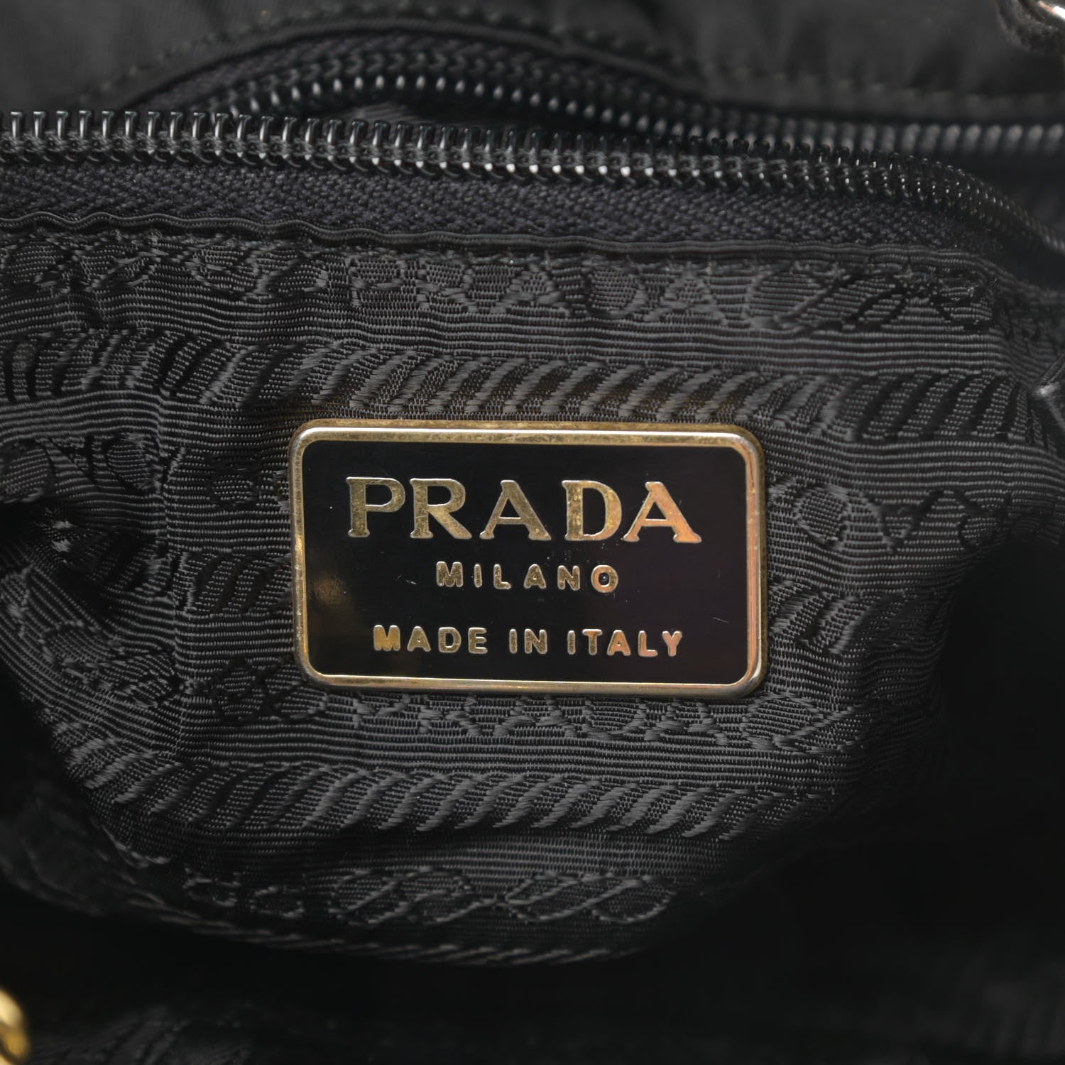 Prada Nylon Tessuto Acciaio Chain Shoulder Bag Black 6 of 12