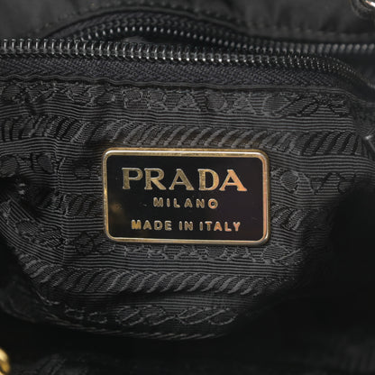 Prada Nylon Tessuto Acciaio Chain Shoulder Bag Black 6 of 12