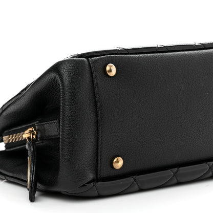 Chanel Patent Goatskin Quilted Small CC Eyelet Tote Black 8 of 9