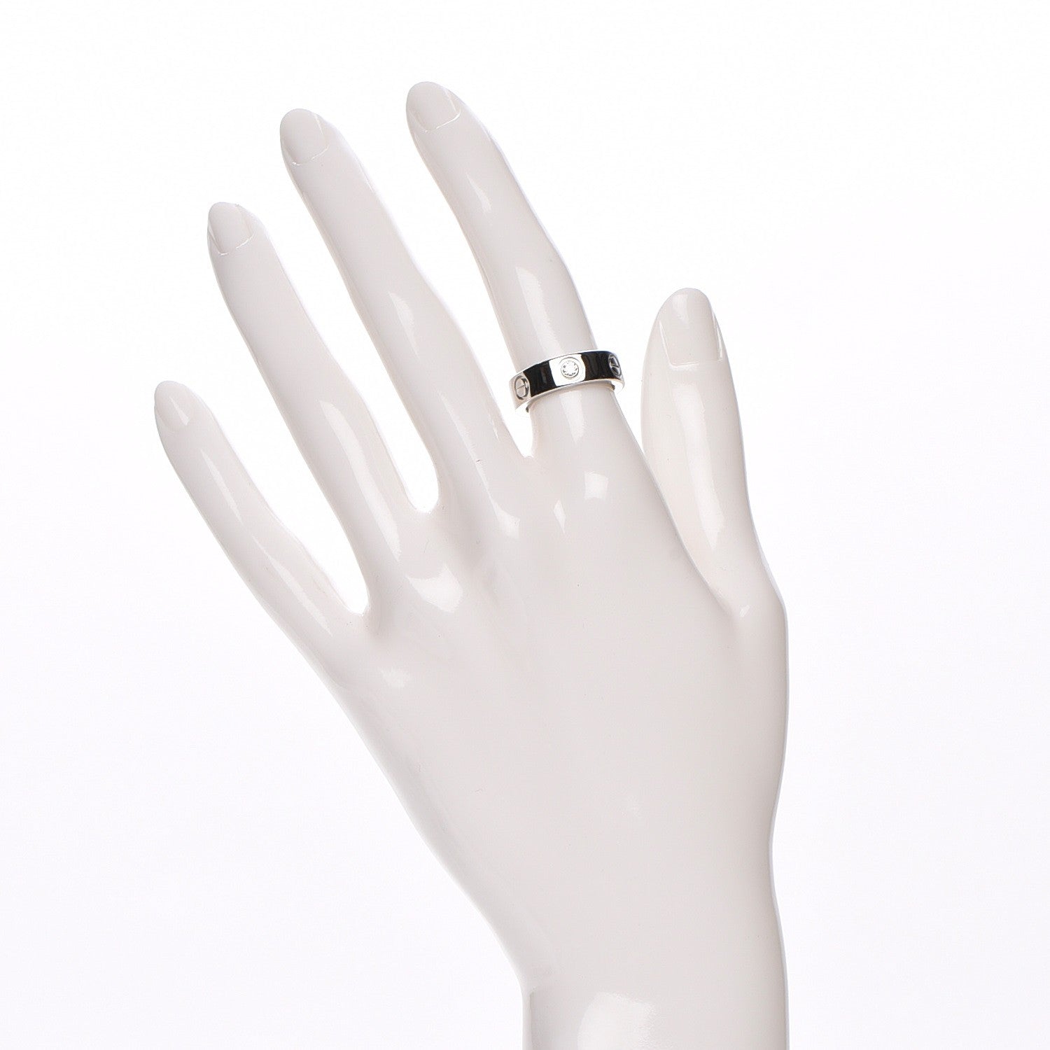 Cartier Platinum Diamond 5.5mm LOVE Ring 49 4.75 2 of 6
