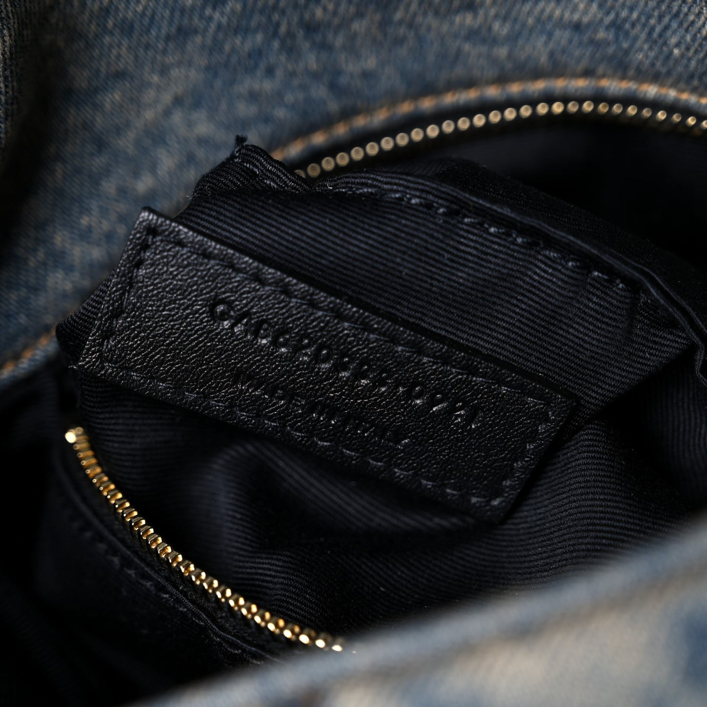 Denim Quilted Toy Loulou Puffer Monogram Chain Satchel Blue Black