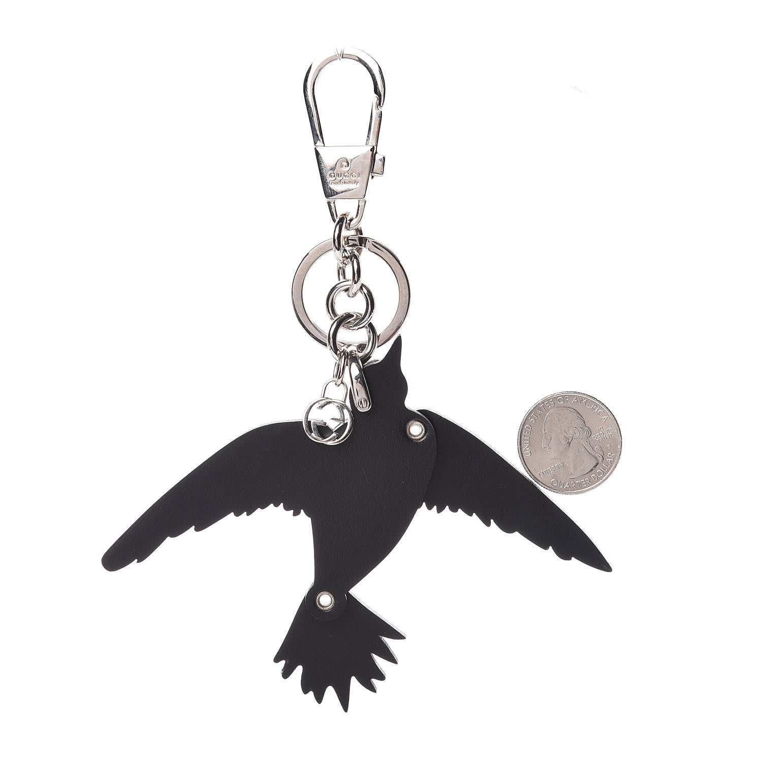 Gucci Wood Bird Key Chain Green 2 of 3