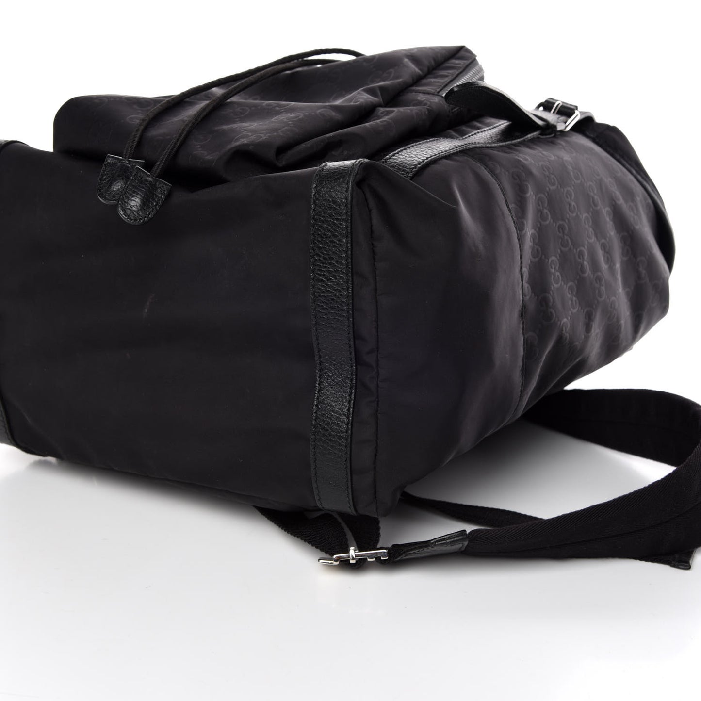 Nylon Monogram Medium Light Double Buckle Backpack Black