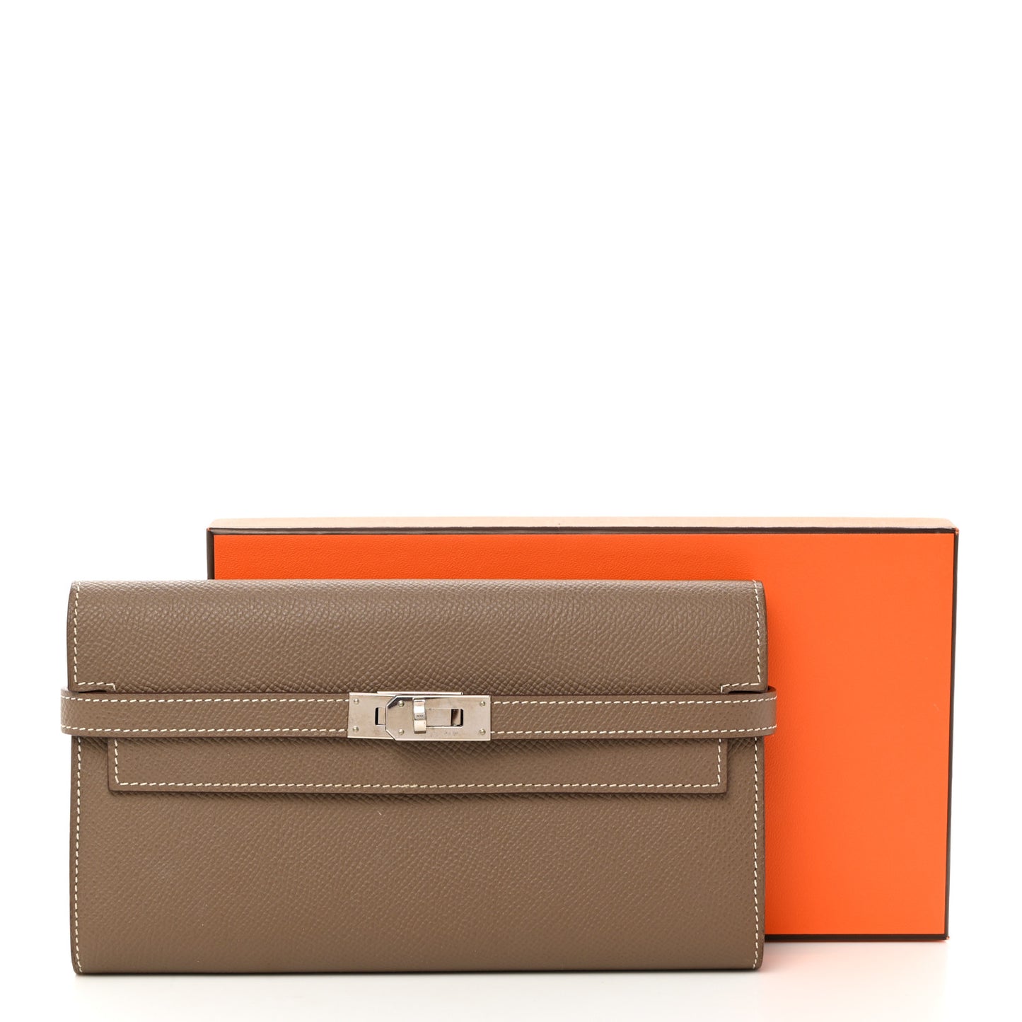 Epsom Kelly Longue Wallet Etoupe