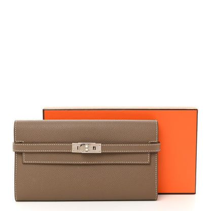 Hermes Epsom Kelly Longue Wallet Etoupe 8 of 8