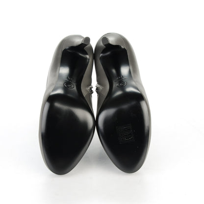 Chanel Lambskin Short Boots 38.5 Dark Grey 5 of 10