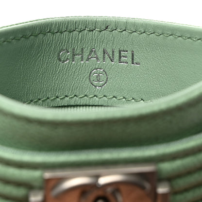 Chanel Caviar Quilted Boy Card Holder Light Green 6 of 9
