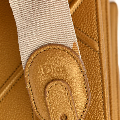 Christian Dior Metallic Grained Calfskin Diorama Satchel Gold 8 of 11