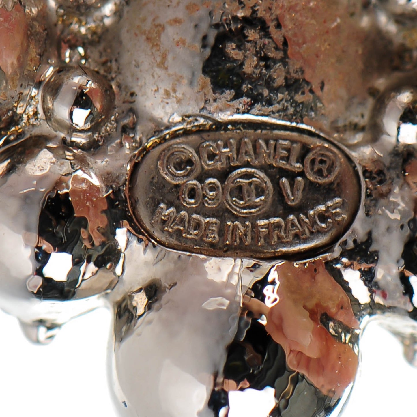 Crystal CC Earrings Silver