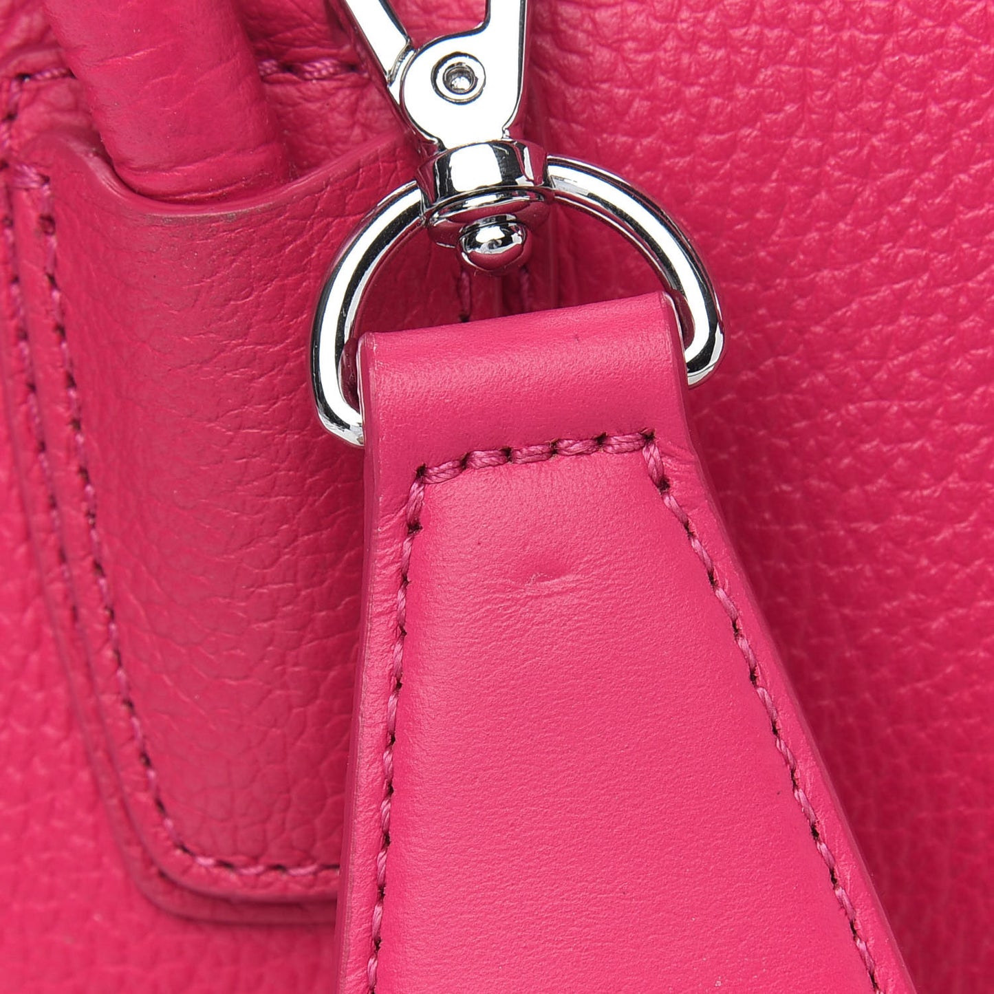 Grained Calfskin Medium Milla Tote Beetroot Pink