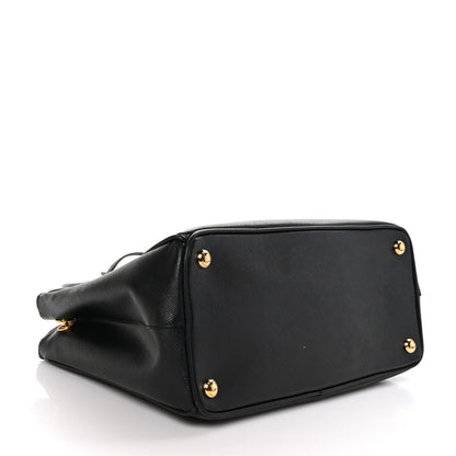 Prada Saffiano Small Galleria Double Zip Tote Black 4 of 8
