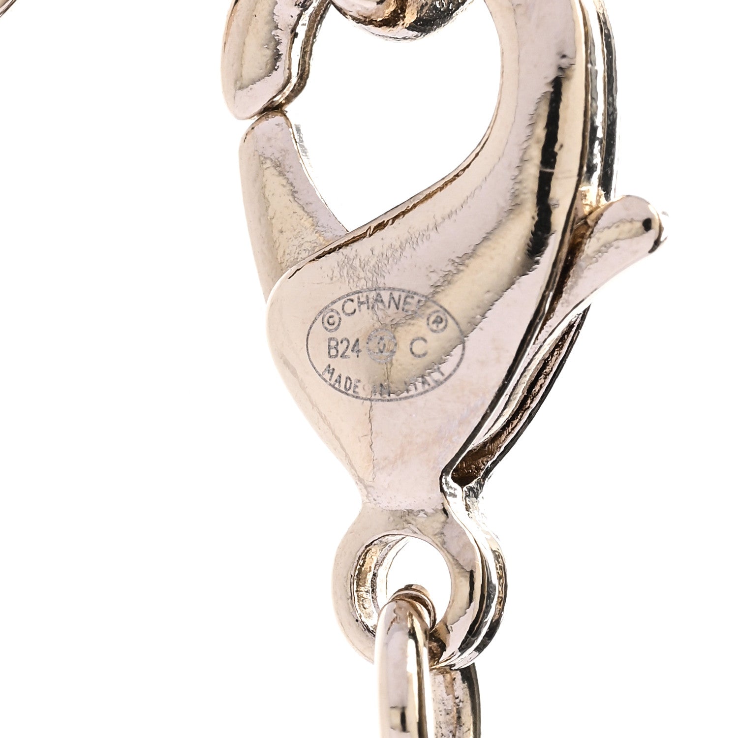 Chanel Pearl Crystal CC Long Chain Necklace Gold 5 of 6