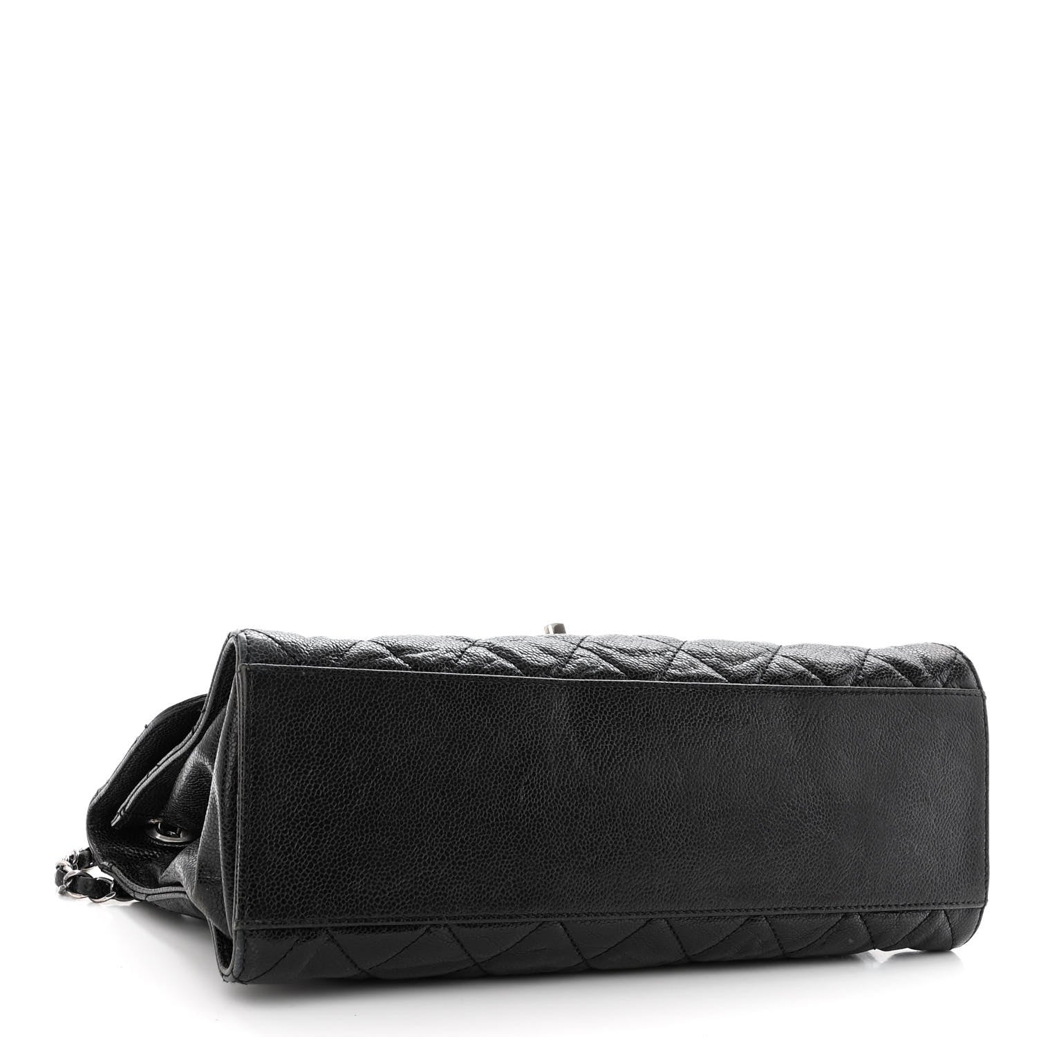 Chanel Crumpled Grained Calfskin Jumbo CC Crave Flap Black 4 of 10