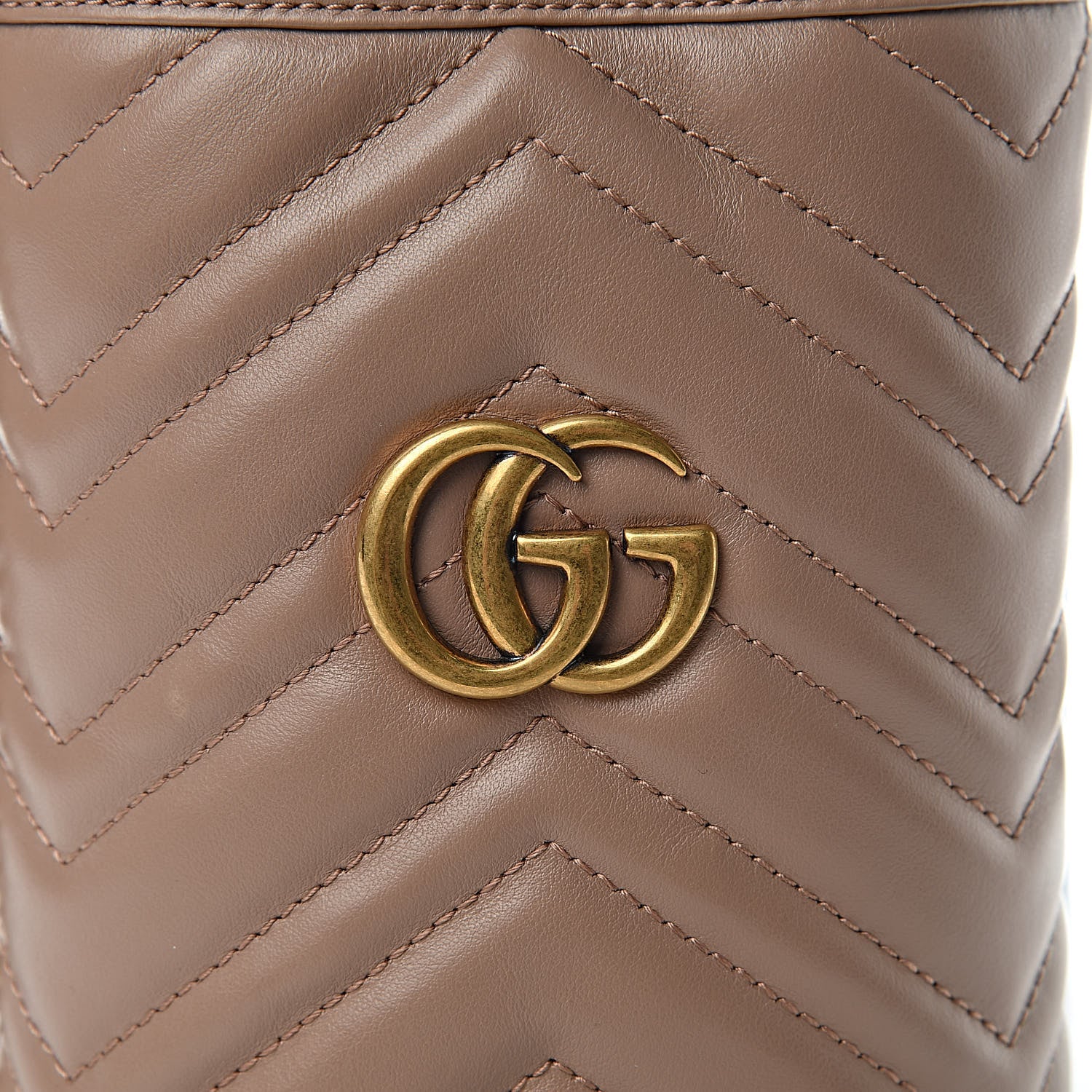 Gucci Calfskin Matelasse Mini GG Marmont 2.0 Bucket Bag Porcelain Rose 8 of 11