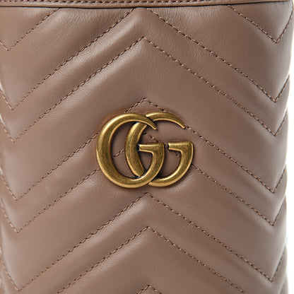 Gucci Calfskin Matelasse Mini GG Marmont 2.0 Bucket Bag Porcelain Rose 8 of 11