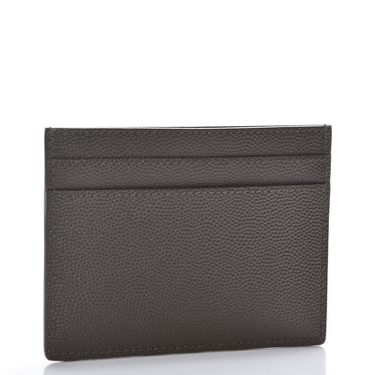Saint Laurent Grain De Poudre Card Case Haunting Green 3 of 8