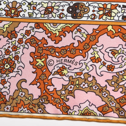 Hermes Silk Tapis Persans Scarf 140 Rose Soleil Beige 4 of 5