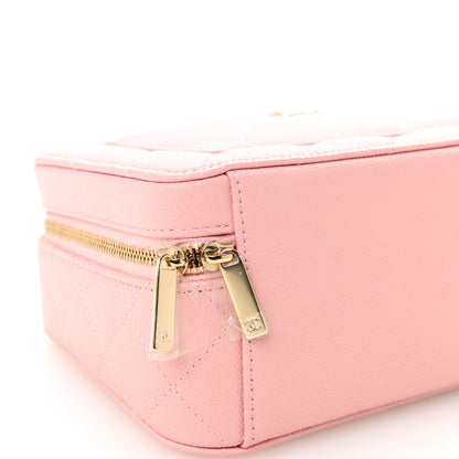 Chanel Caviar Quilted Top Handle Vanity With Chain Light Pink 9 of 10