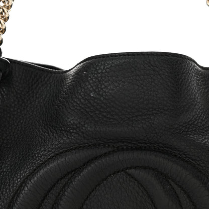 Gucci Pebbled Calfskin Medium Soho Chain Shoulder Bag Black 17 of 22