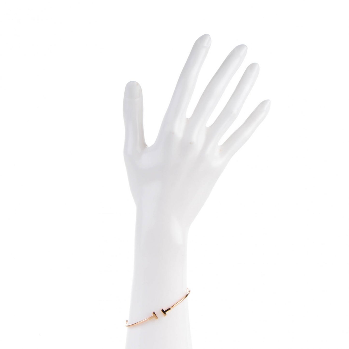 18K Rose Gold Narrow T Wire Bracelet