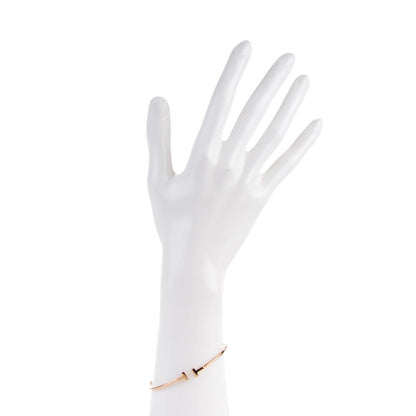 Tiffany 18K Rose Gold Narrow T Wire Bracelet 2 of 4