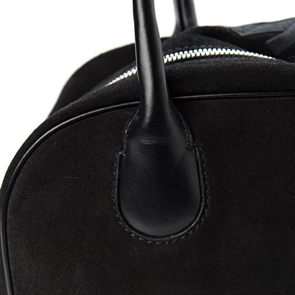 Christian Louboutin Suede Calfskin Small Marie Jane Top Handle Black 12 of 14