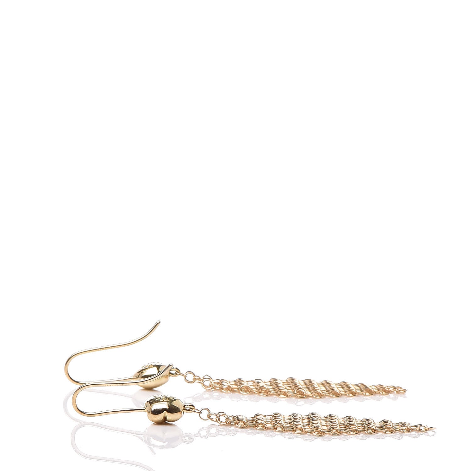 Tiffany 18K Yellow Gold Mini Elsa Peretti Mesh Earrings 4 of 4