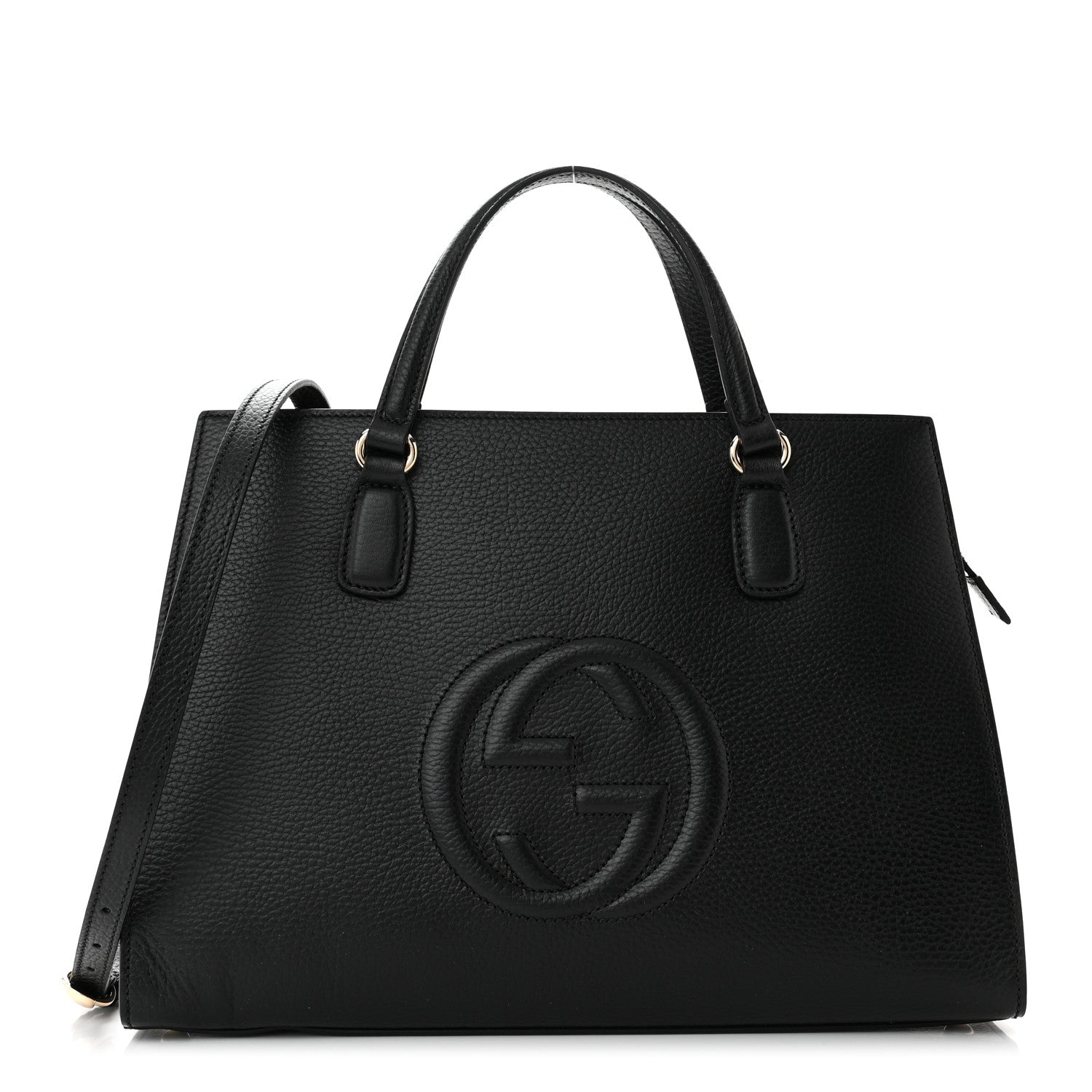 Gucci Dollar Calfskin Large Soho Top Handle Satchel Black 1 of 10