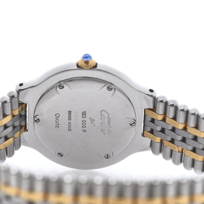 Cartier Stainless Steel 18K Yellow Gold 31mm Must De 21 Bullet Link Quartz Watch 5 of 5