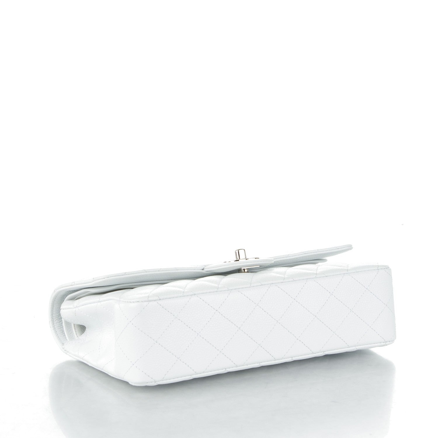 Chanel Caviar Quilted Medium Double Flap White 4 of 8