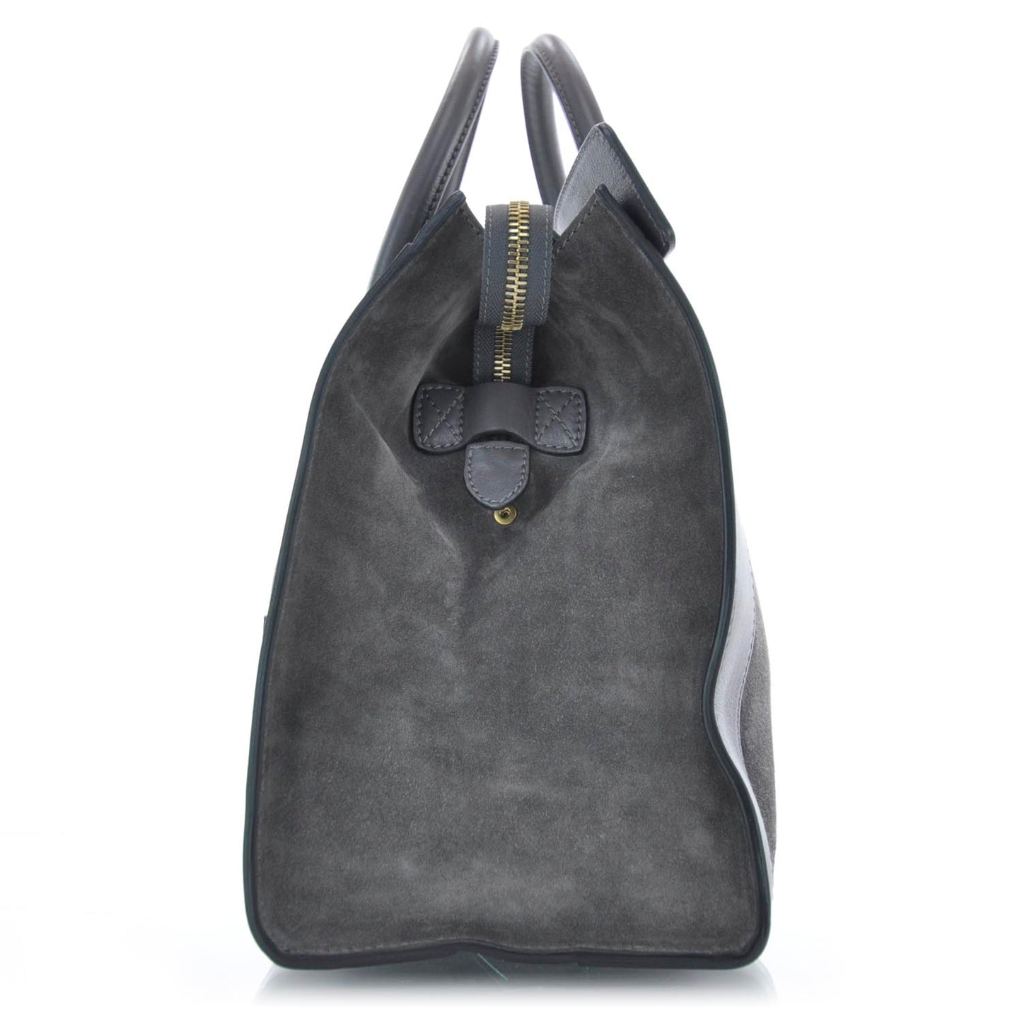 Calfskin Suede Mini Luggage Gray