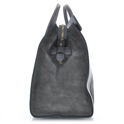 Celine Calfskin Suede Mini Luggage Gray 4 of 10