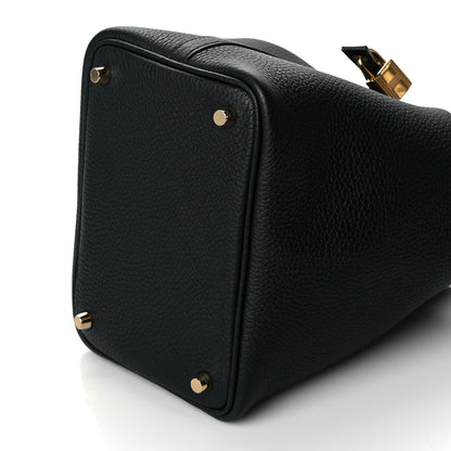 Hermes Taurillon Clemence Matte Alligator Picotin Lock Touch 18 PM Black 10 of 11
