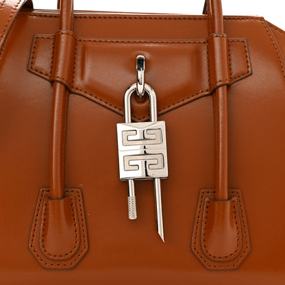 Givenchy Box Calfskin Mini Lock Antigona Shoulder Bag Beige Chestnut 7 of 10